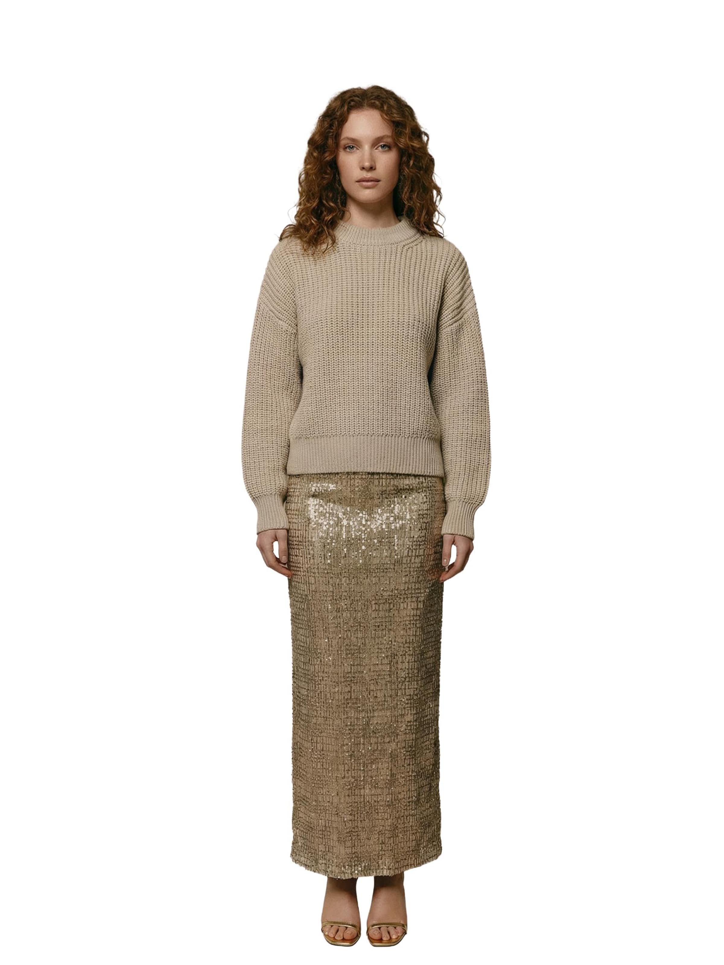 Akala Studio - Falda 'Loria' en beige: frente
