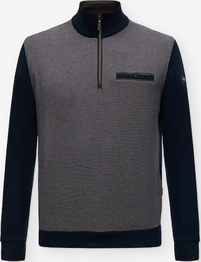 bugatti Sweat-shirt en S en bleu marine / marron chiné, Vue avec produit