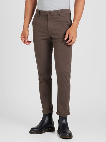 JACK & JONES Slimfit Chino 'JPSTMarco JJFury' in Bruin: voorkant