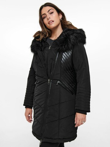 ONLY Carmakoma Winter Coat in Black