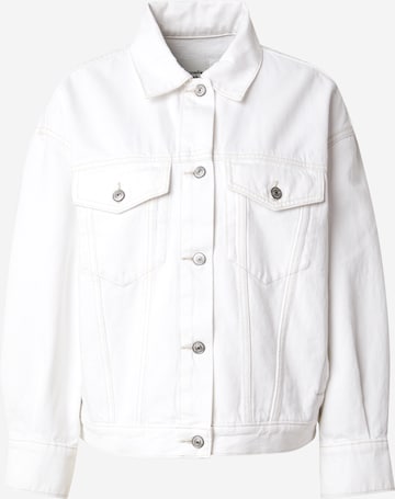Veste mi-saison Abercrombie & Fitch en blanc : devant