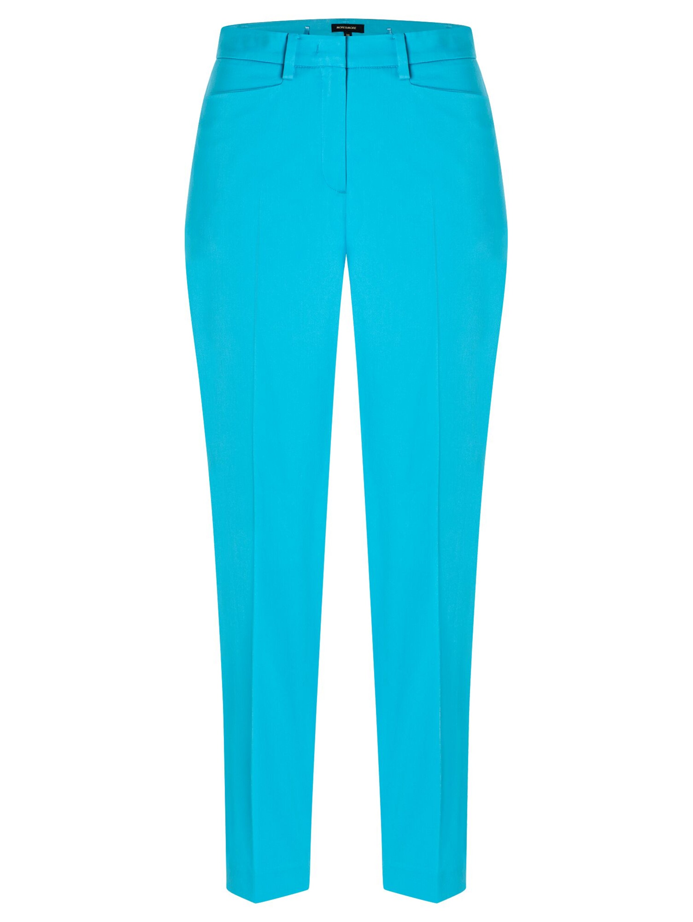 MORE & MORE Slimfit Spodnie w kant 'Hedy' w kolorze zielony: przód