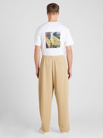 TOPMAN Wide leg Bandplooibroek in Beige