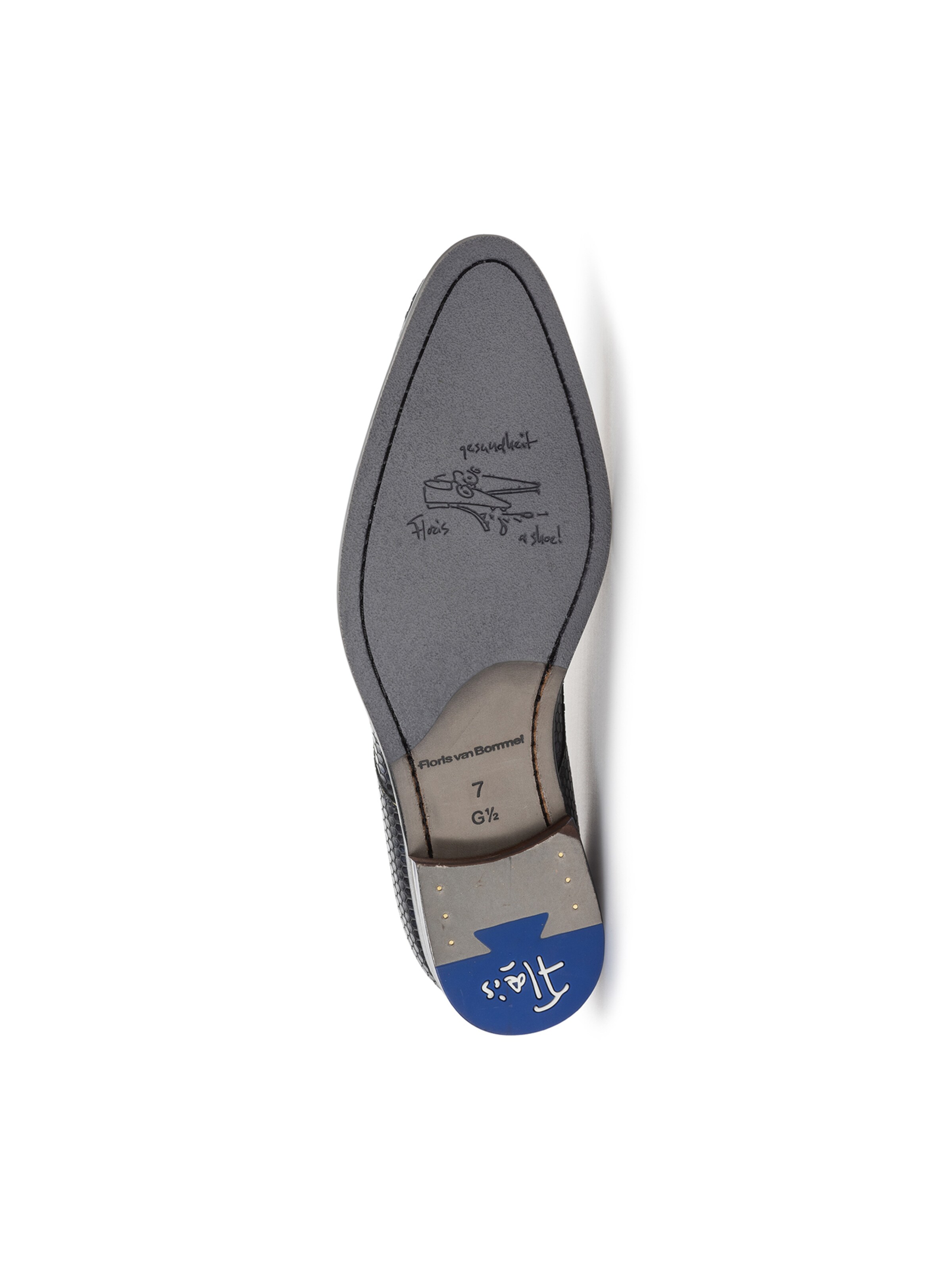 Scarpa stringata 'De Stapper 63' di Floris van Bommel in blu