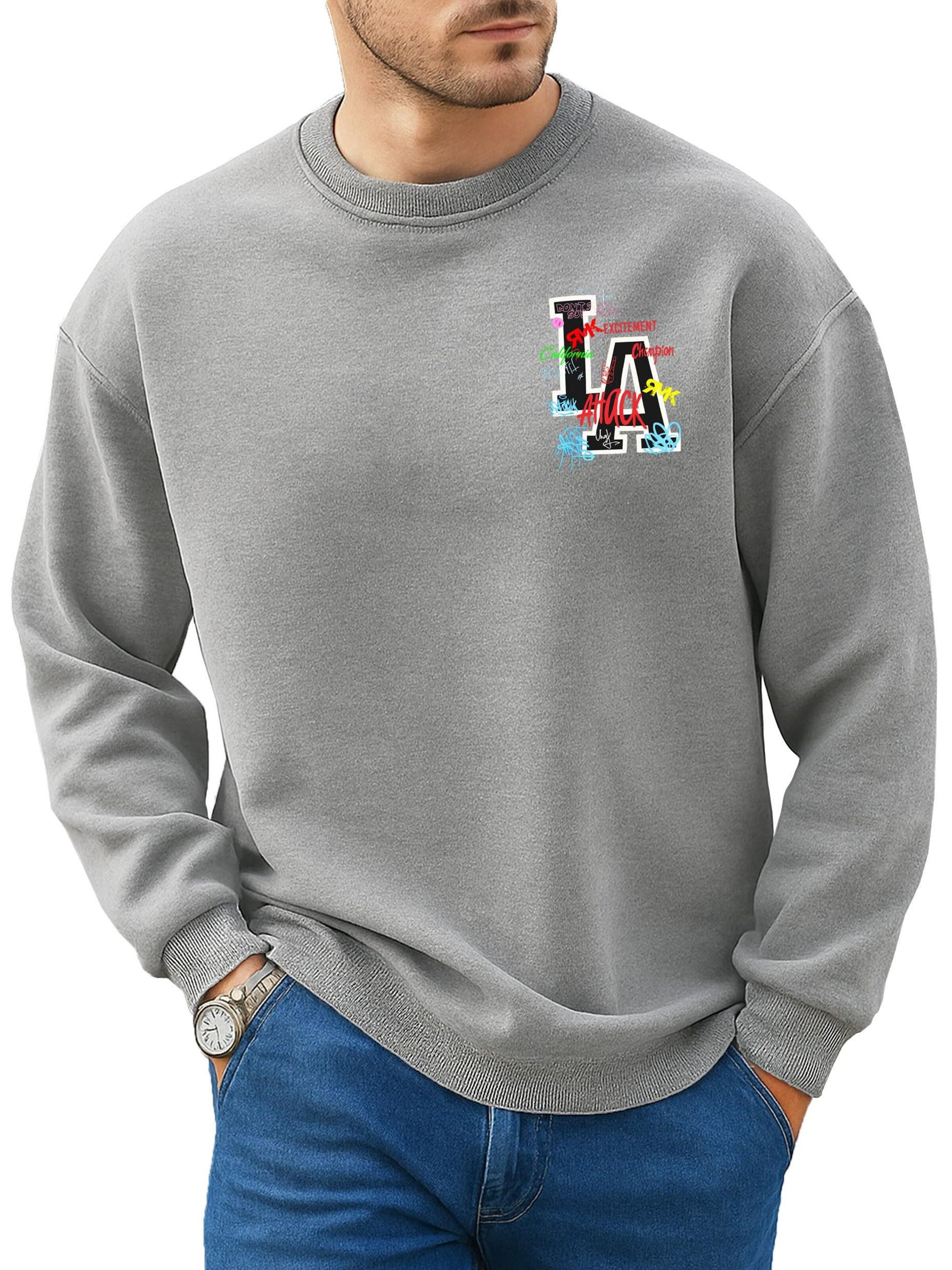 RMK Sweatshirt 'Los Angeles LA' in Grey: front