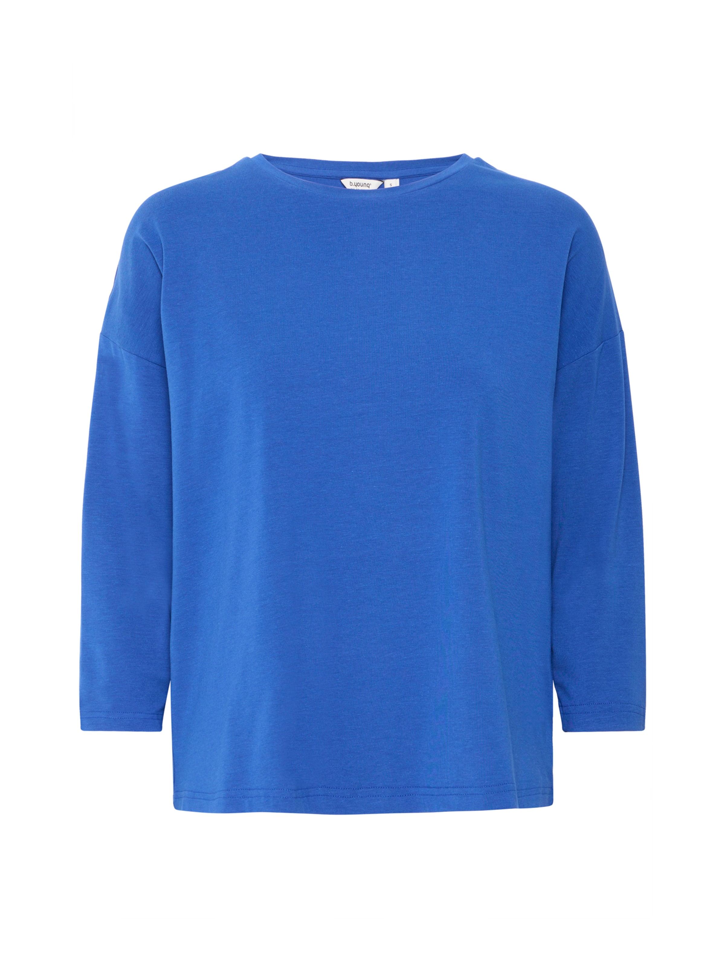 Tricou 'BYPAMILA' de la b.young pe albastru: față