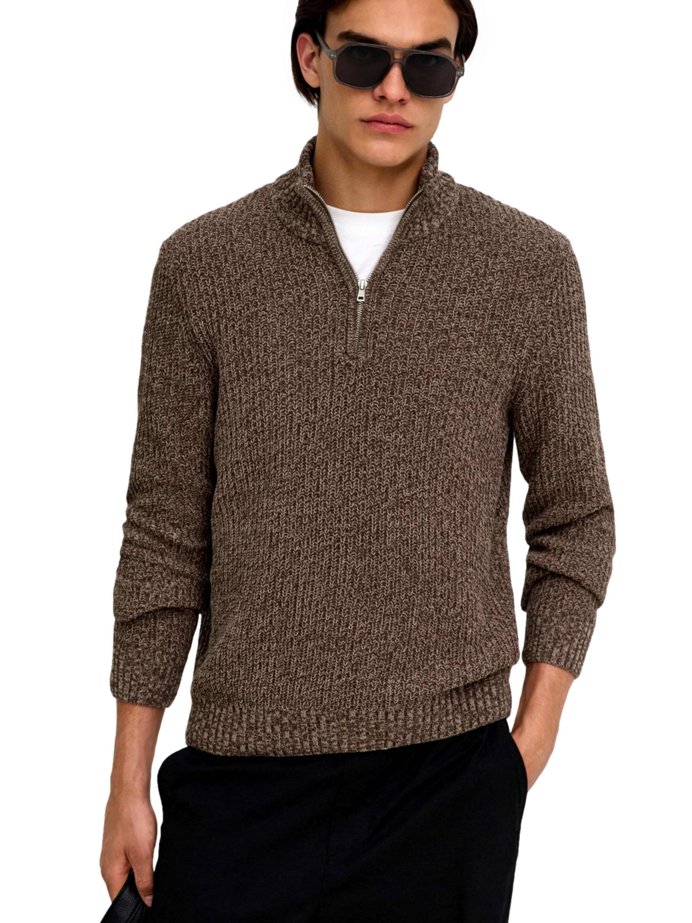 Only & Sons Sweater 'ONSJOIN' in Brown