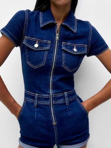 Pull&Bear Jumpsuit in Blauw