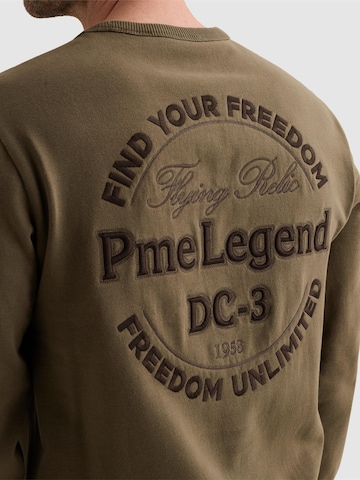 PME Legend Bluzka sportowa 'Sweatshirt in peached fleece with artwork' w kolorze zielony