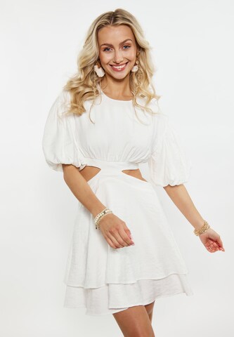 IZIA Summer Dress in White: front