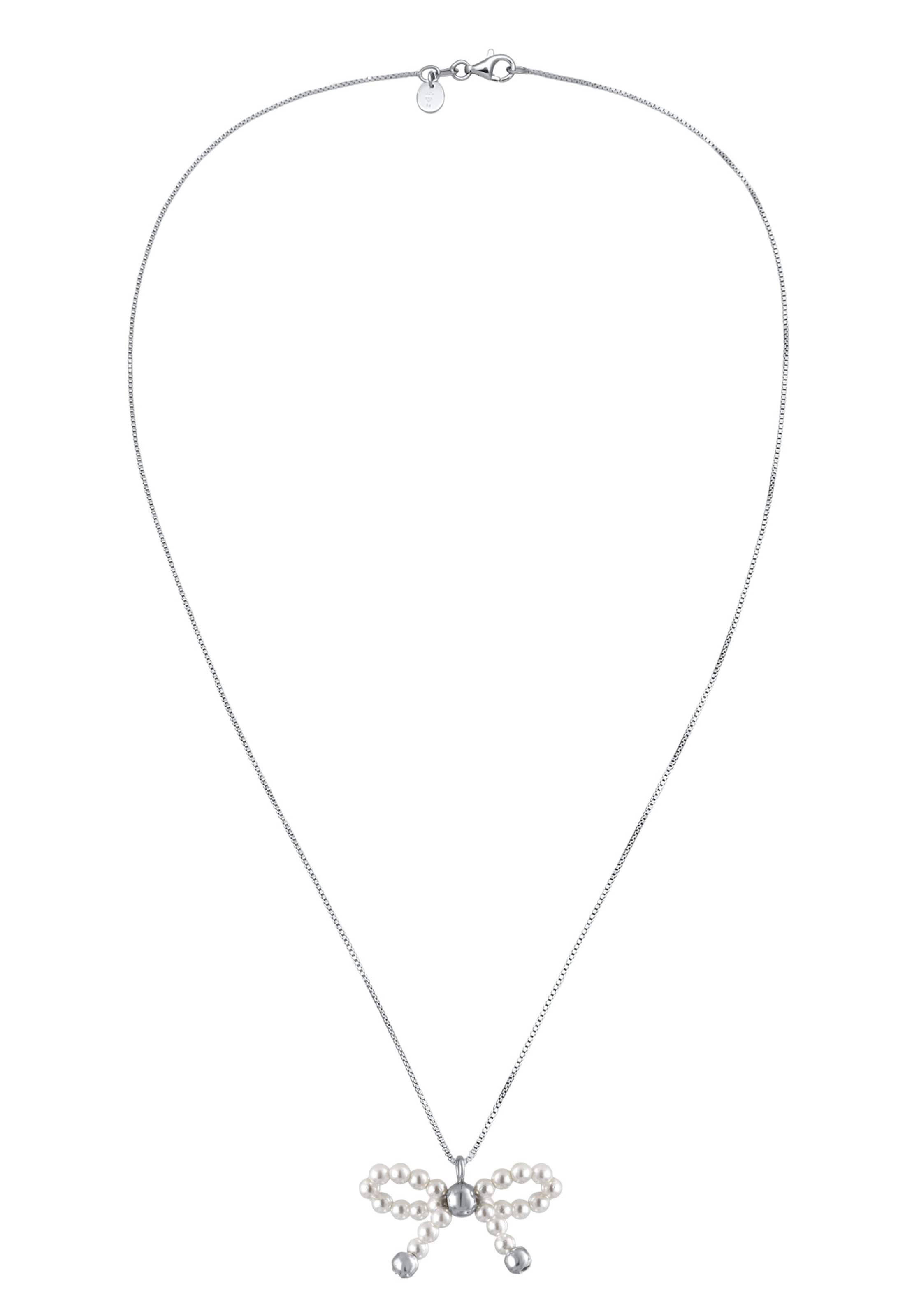 ELLI PREMIUM Halskette Schleife in Silber: Vorderseite
