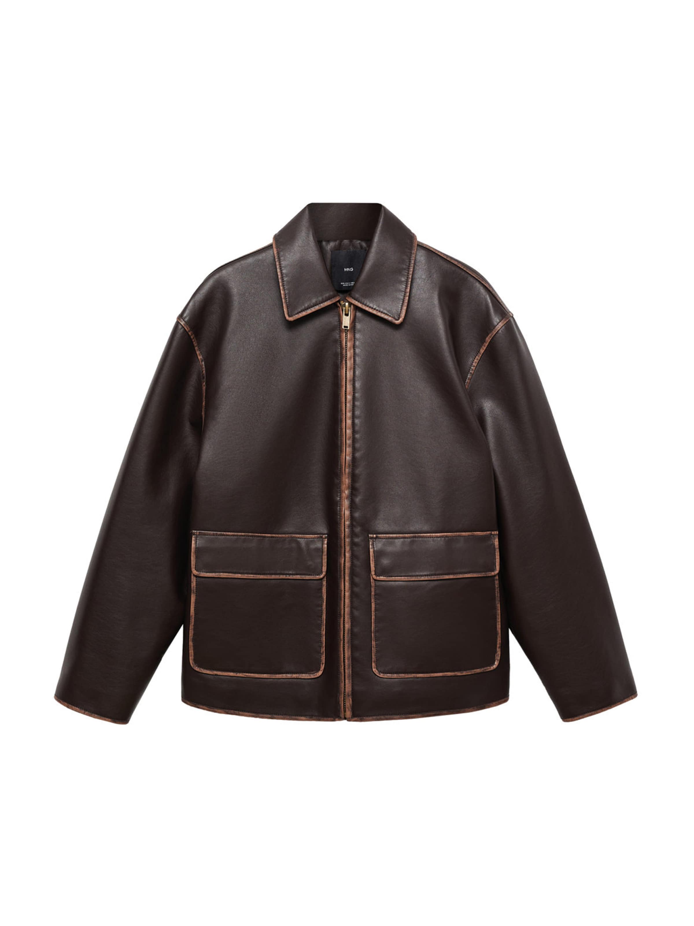 MANGO Between Season Jacket Palermo in Dark Brown ABOUT YOU