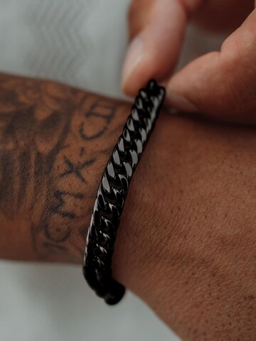 SERASAR Armband 'Cuban' in Zwart