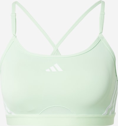 ADIDAS PERFORMANCE Sports bra 'Aeroreact Light Support 3Stripes' in Pastel green / White, Item view