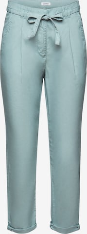 ESPRIT Slim fit Pleat-Front Pants in Green: front