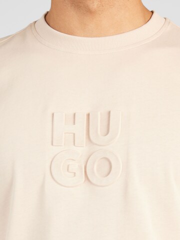 HUGO T-shirt 'Dleek' i beige