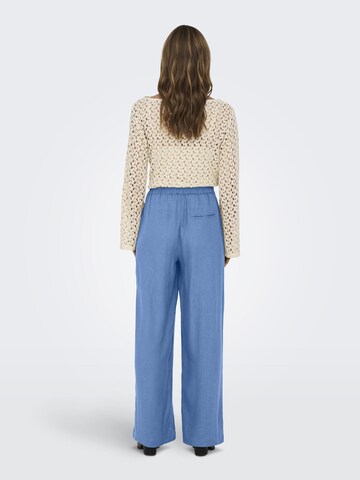 ONLY Wide leg Broek 'TOKYO' in Blauw