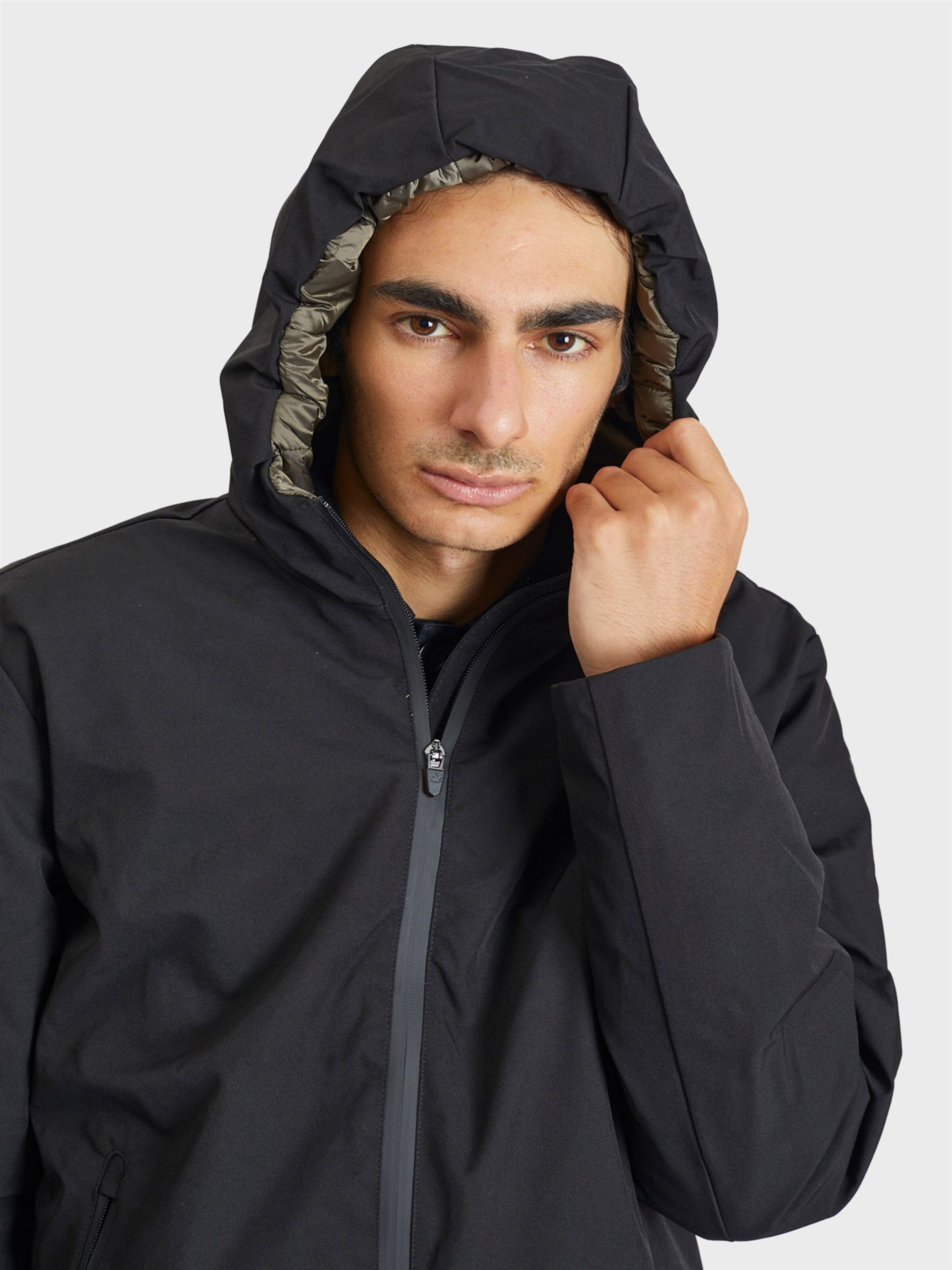 Canadian Classics Between-seasons parka ' CARIGNAN 2 ' in Black: front