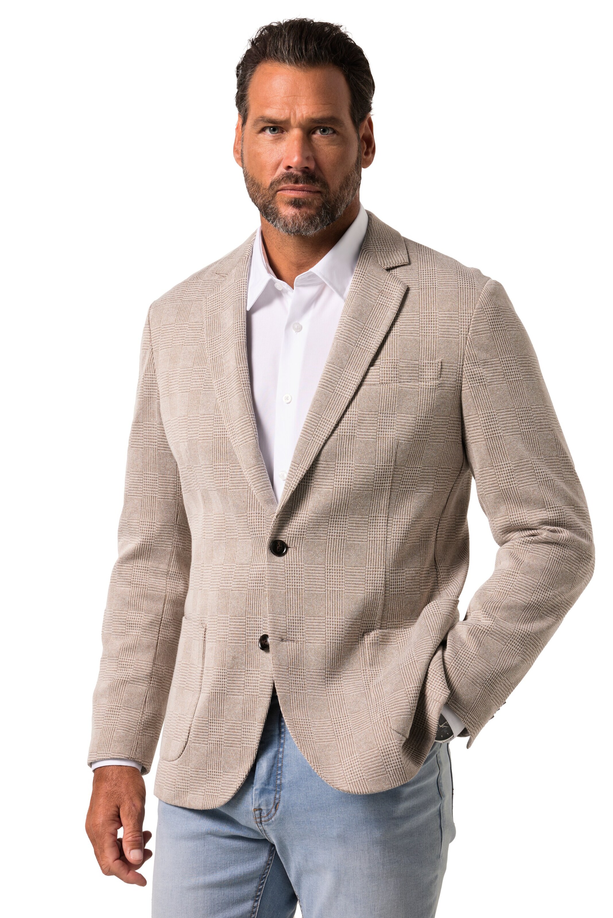 JP1880 Regular fit Colbert in Beige: voorkant