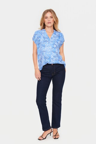 SAINT TROPEZ Blouse 'Dacia' in Blue