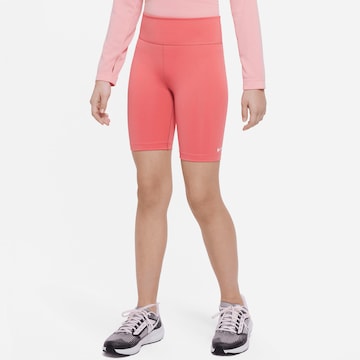 NIKE Skinny Workout Pants 'Essential' in Pink: front