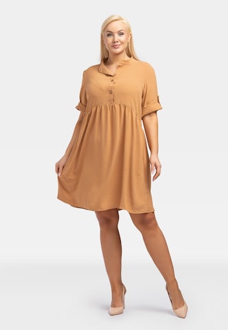 Karko Shirt Dress 'DALIA' in Brown: front