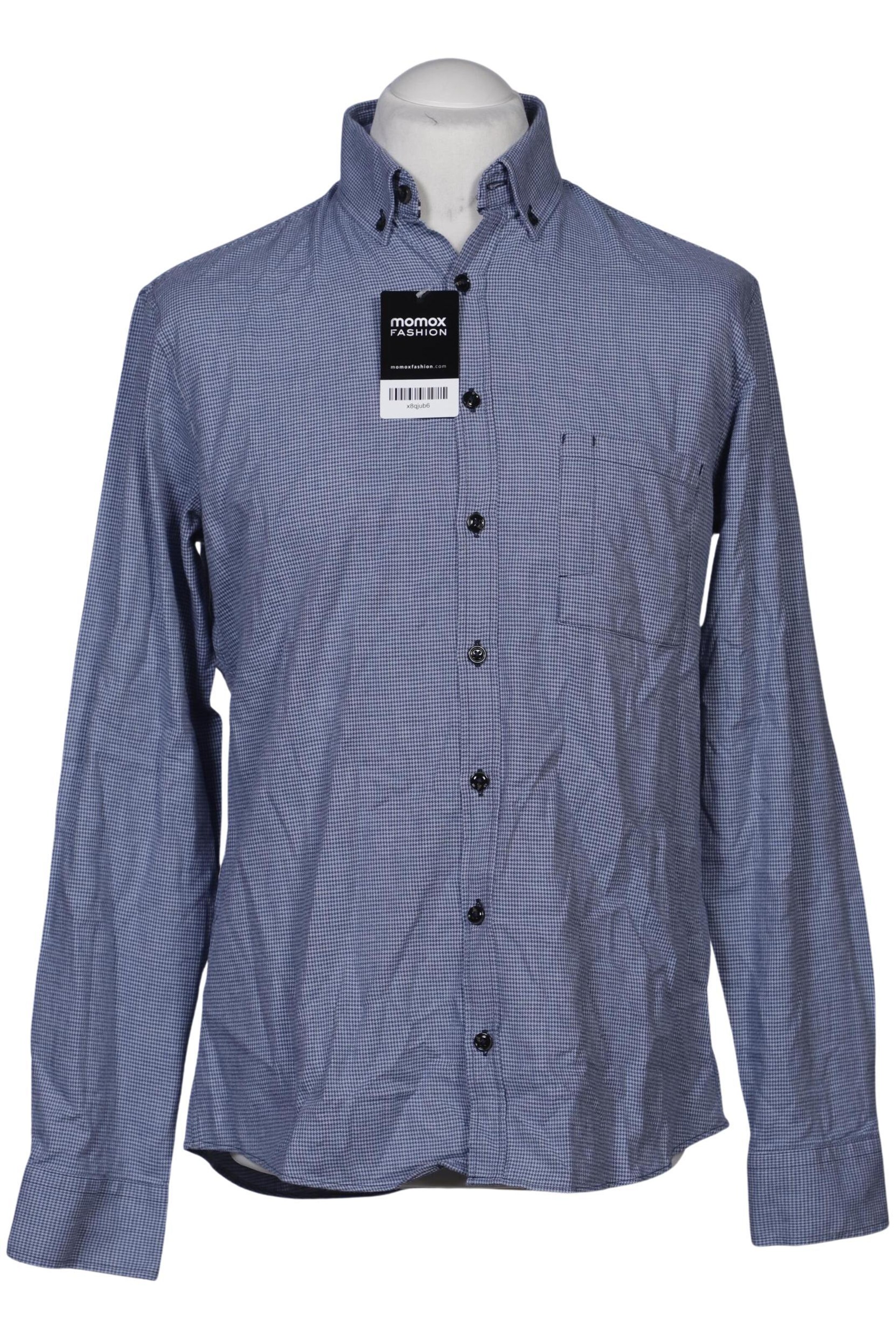 BRAX Button Up Shirt in M in Blue: front