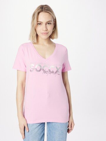 T-shirt 'Mary' Soccx en rose : devant