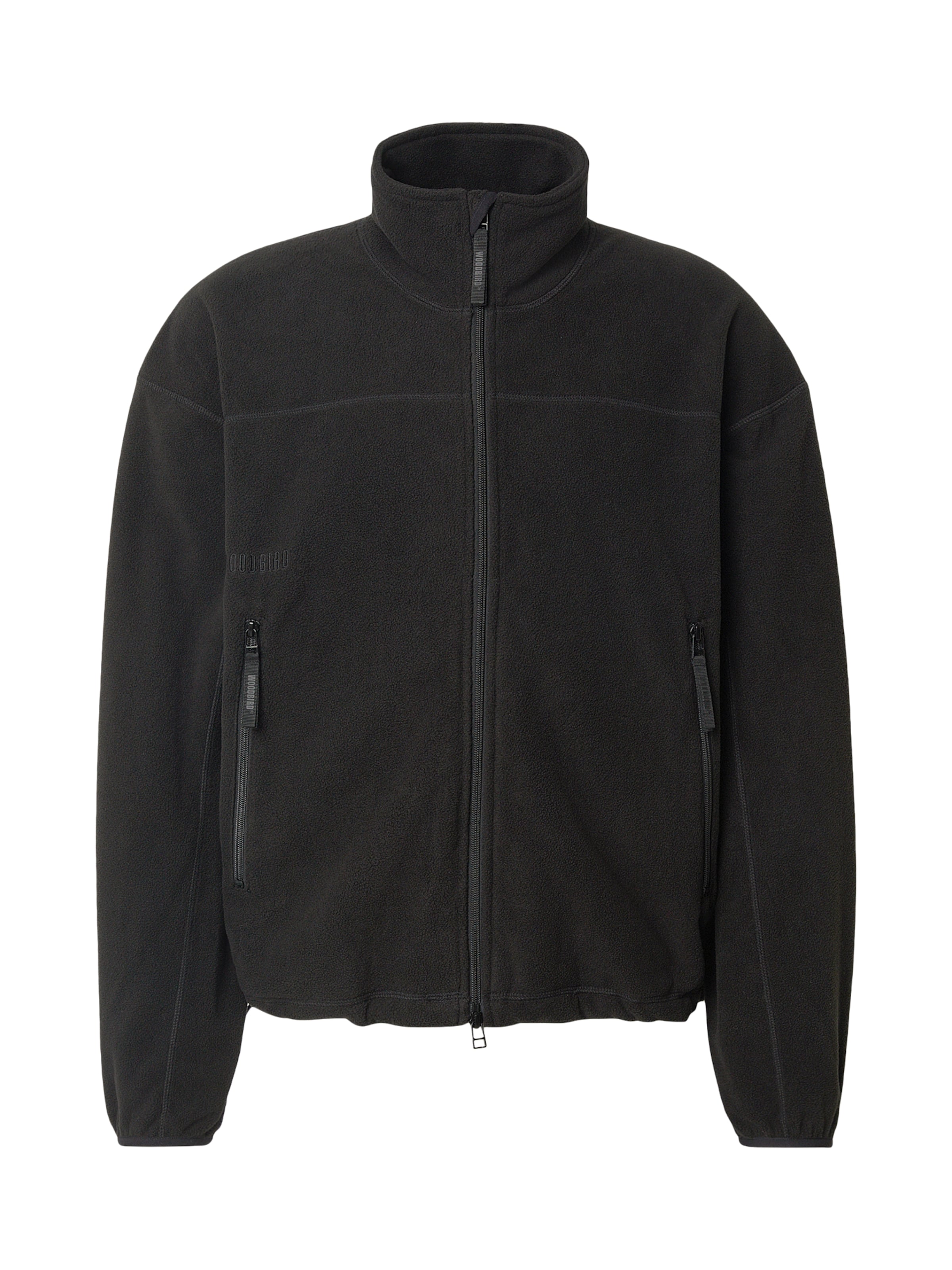 melns Woodbird Flīsa jaka 'Ryo': no priekšpuses