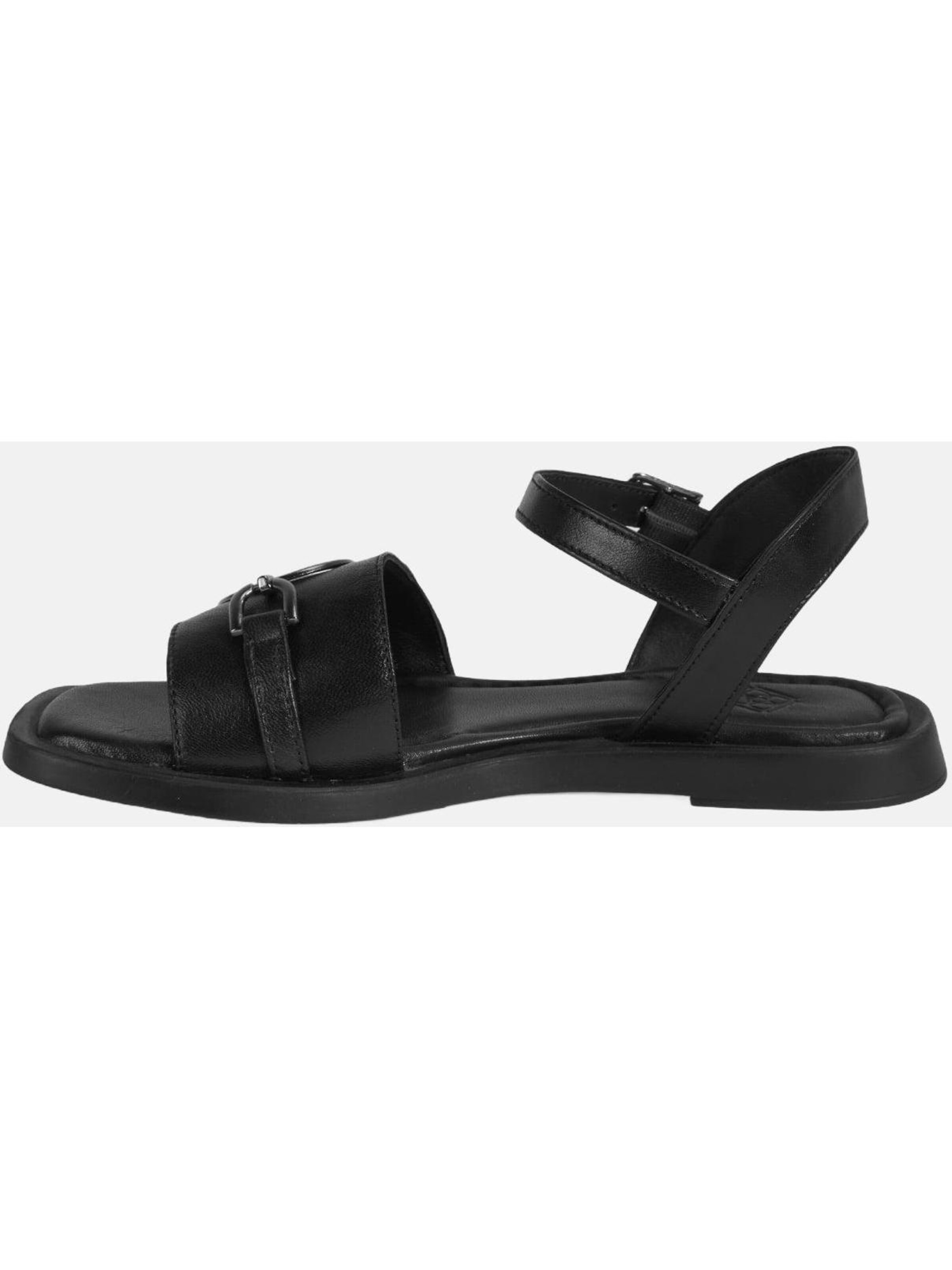 Desa Sandals in Black: front