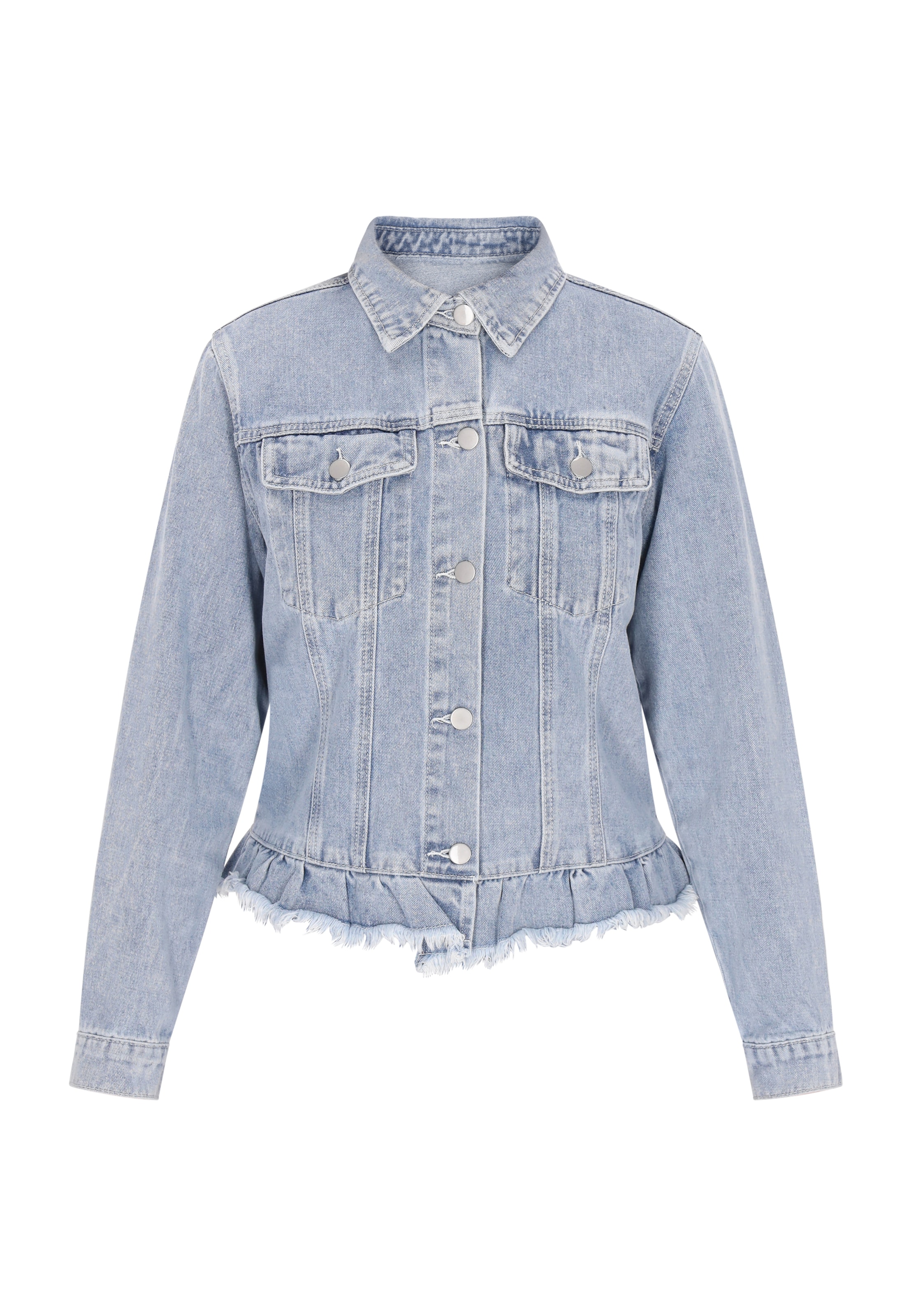 Veste mi-saison IZIA en bleu : devant