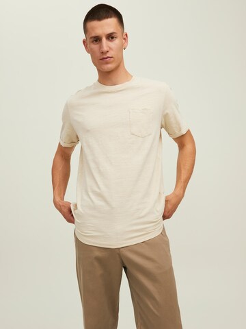 JACK & JONES Shirt 'Tropic' in Beige: front