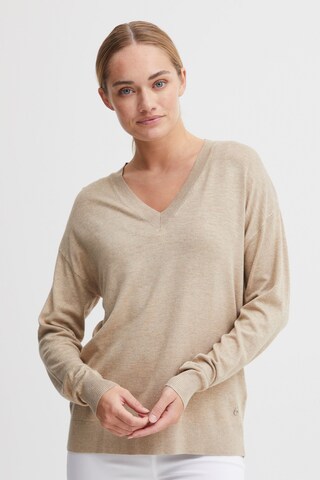 Oxmo Pullover in Beige: predná strana