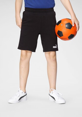 PUMA Regular Pants in Black: front