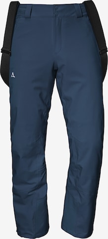 Schöffel Regular Outdoor Pants 'Weissach' in Blue: front