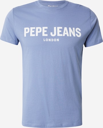 T-Shirt Pepe Jeans en bleu : devant