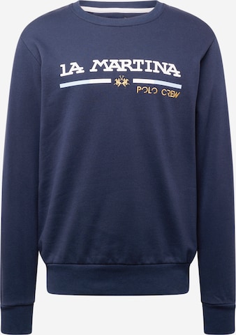 La Martina Sweatshirt in Blauw: voorkant