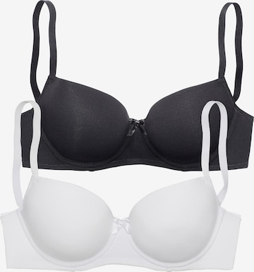 Balconnet Soutien-gorge PETITE FLEUR en noir : devant