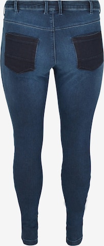 Zizzi Slimfit Jeans 'AMY' in Blauw
