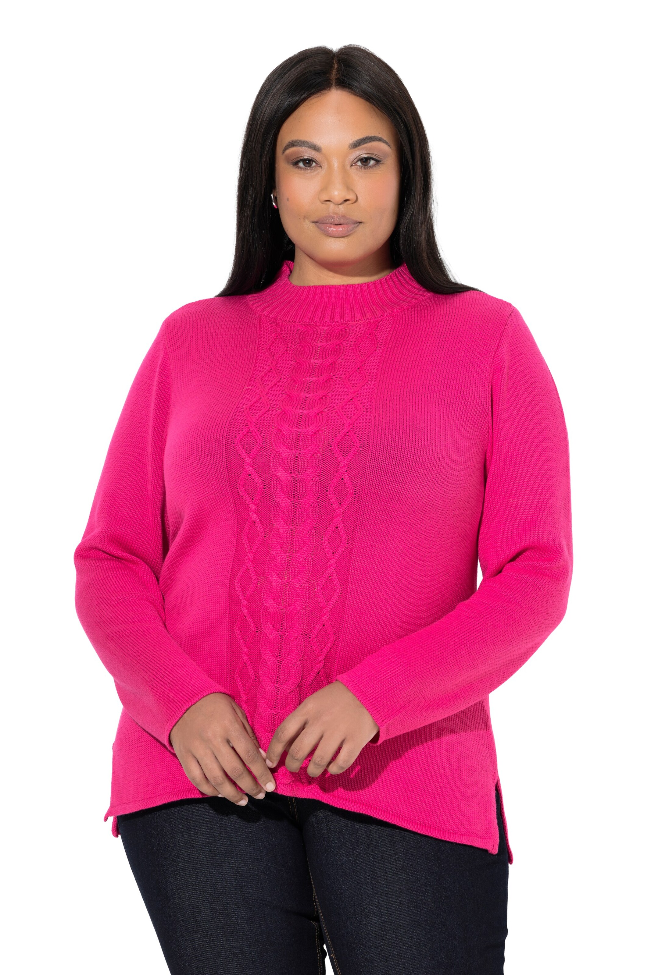 Ulla Popken Sweater in Pink: front