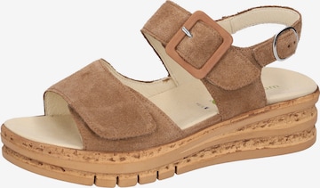 WALDLÄUFER Sandals 'K-Arlene' in Brown: front