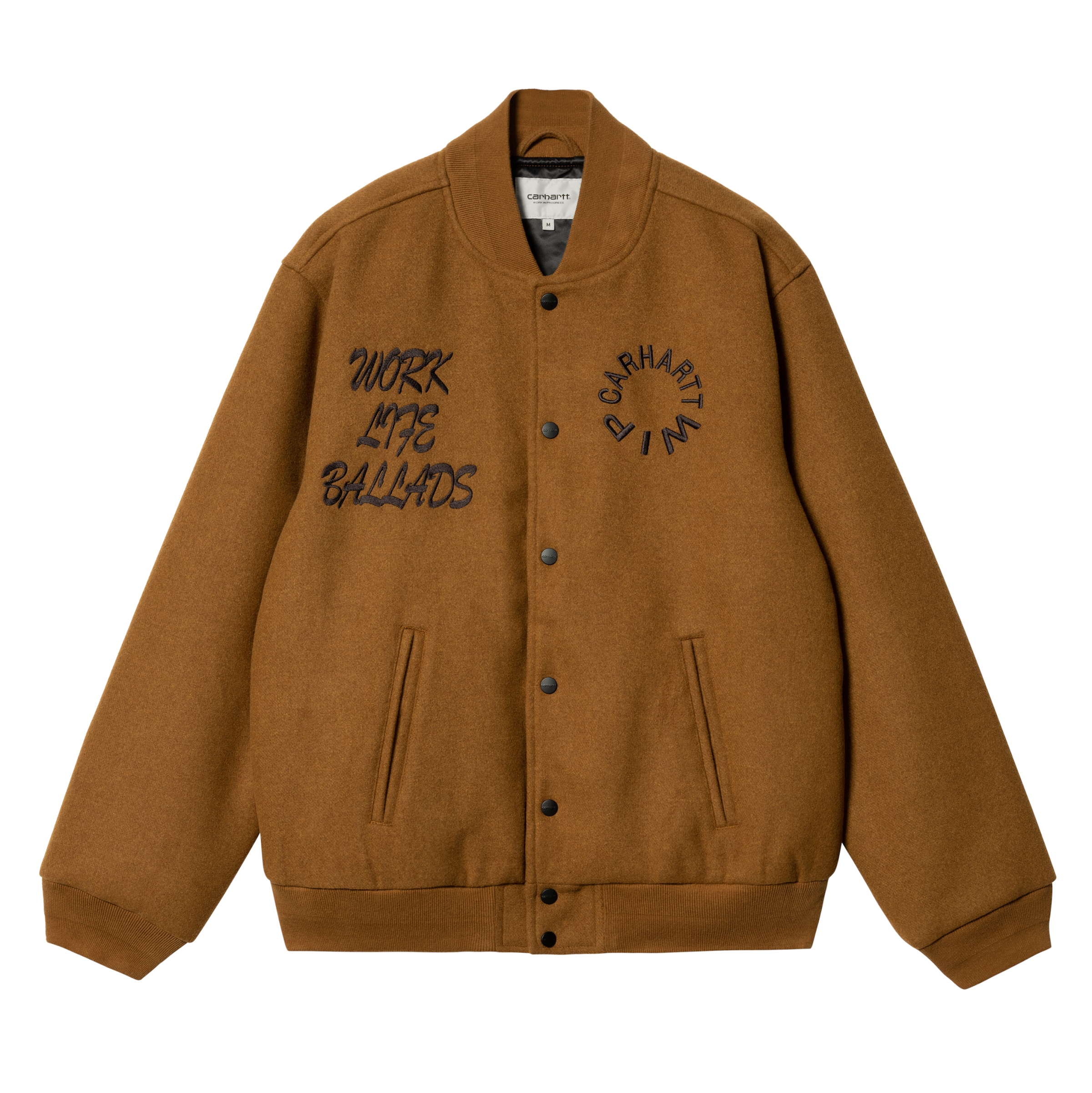 Carhartt WIP Between-Season Jacket ' Work Varsity' in Brown: front