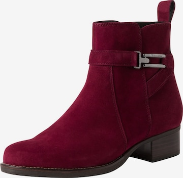 Tamaris Stiefelette in Rot: Vorderseite