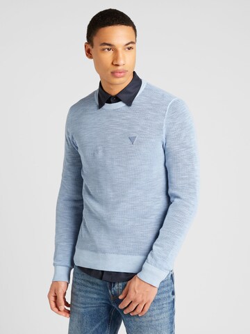 Pull-over 'CASEY' GUESS en bleu : devant