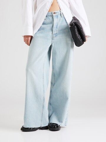 Wide leg Jeans de la FRAME pe albastru: față