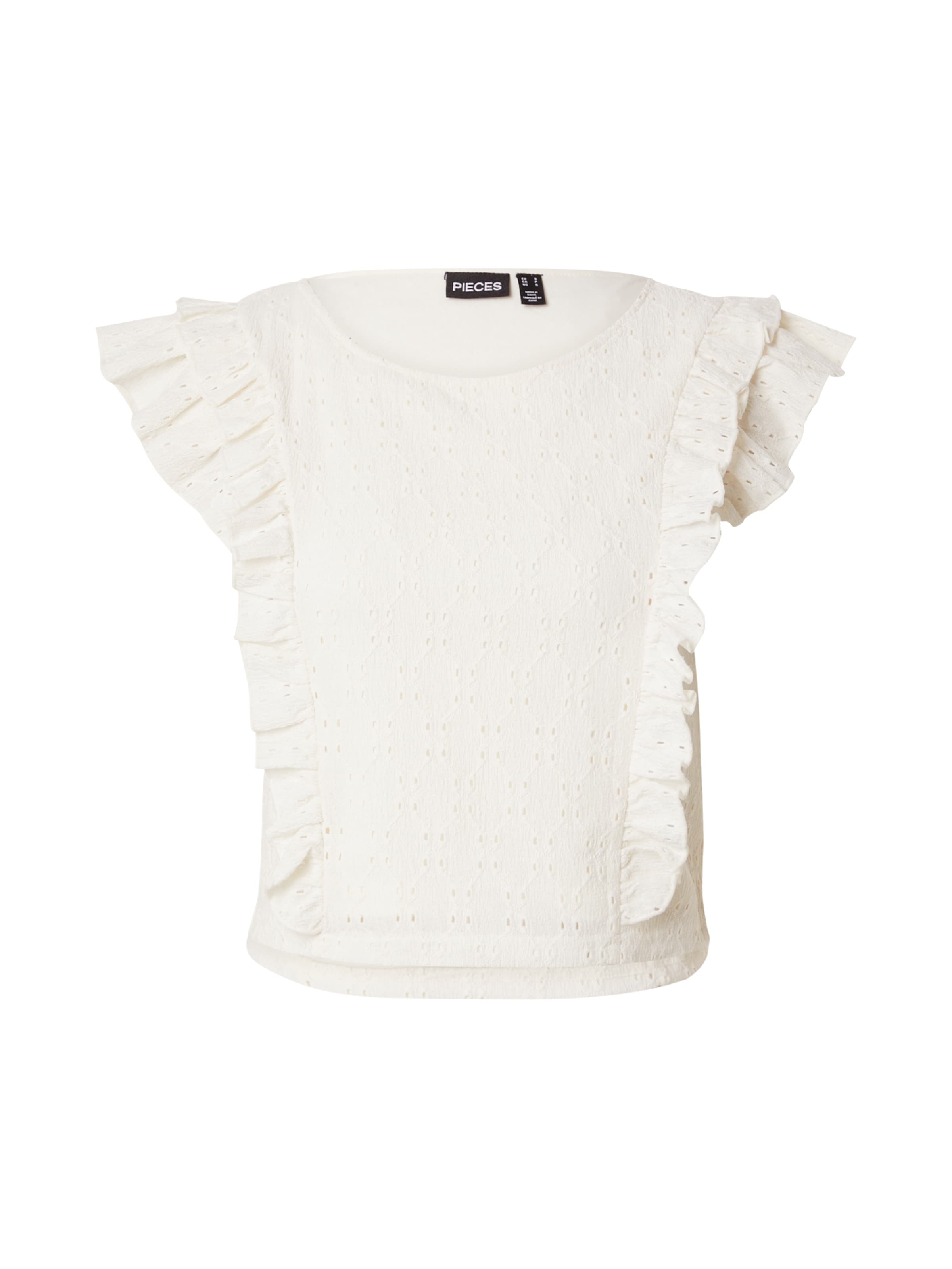 T-shirt 'ADELYN' PIECES en blanc : devant