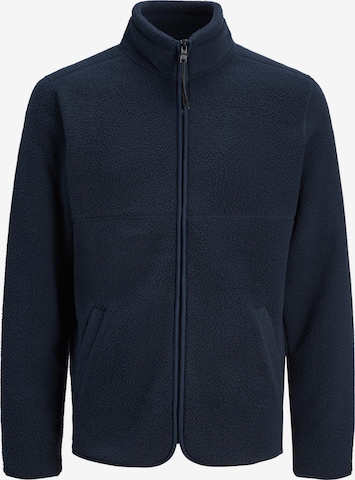 JACK & JONES Fleece jacket 'Baker' in Blue: front