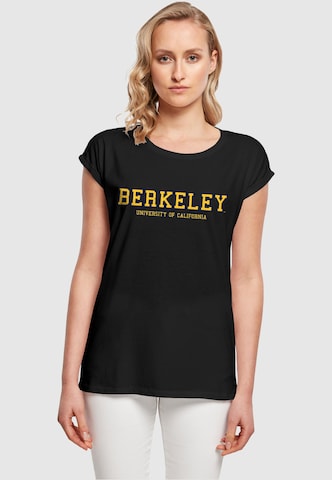 Merchcode Shirt 'Berkeley University' in Zwart: voorkant