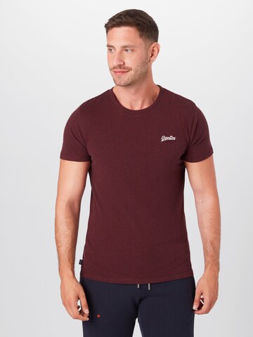 Superdry Tapered Shirt 'VINTAGE' in Rood: voorkant