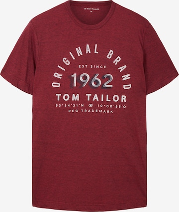 T-Shirt TOM TAILOR en rouge : devant